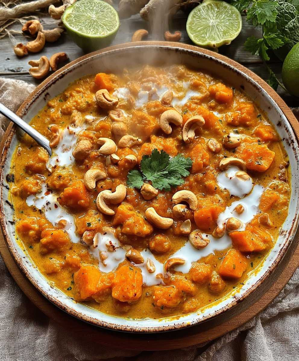 Süßkartoffel Curry mit Cashew