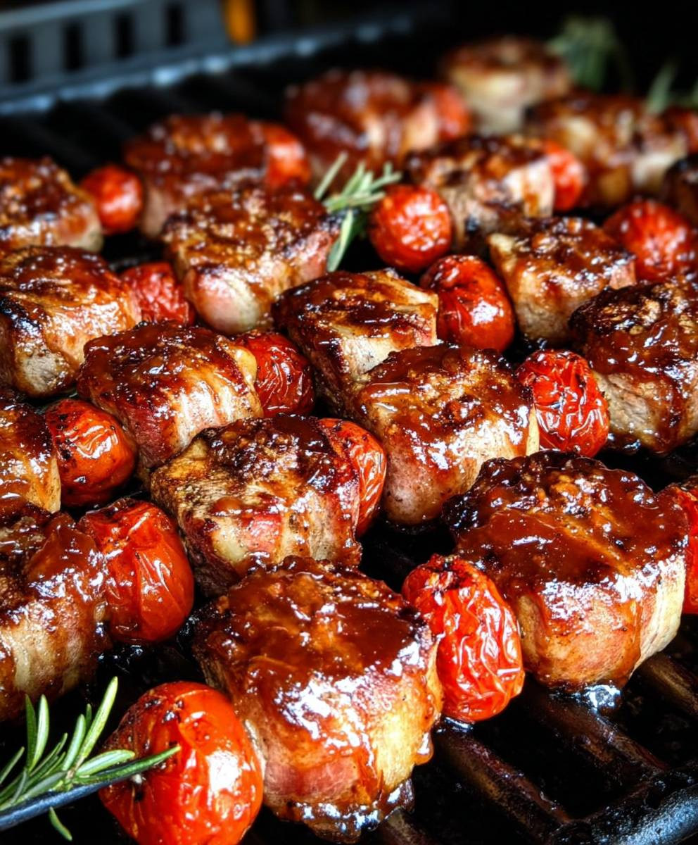 Filetspieße Schwein Bacon Grillen