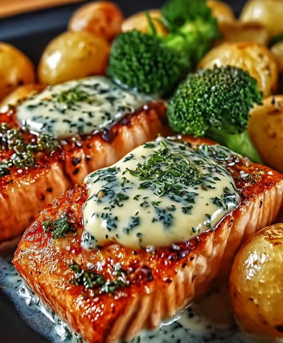 Zitronenbutter Lachs Kartoffeln Brokkoli