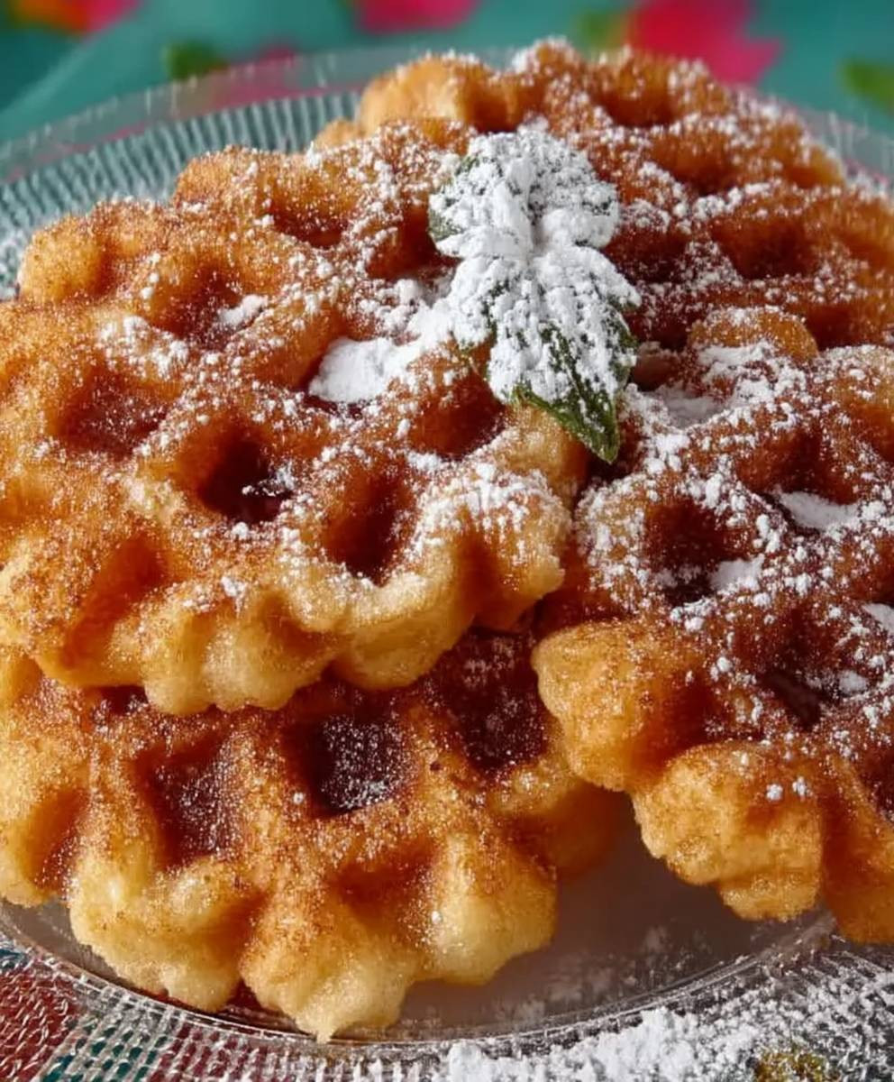 Churros Waffeln einfach backen