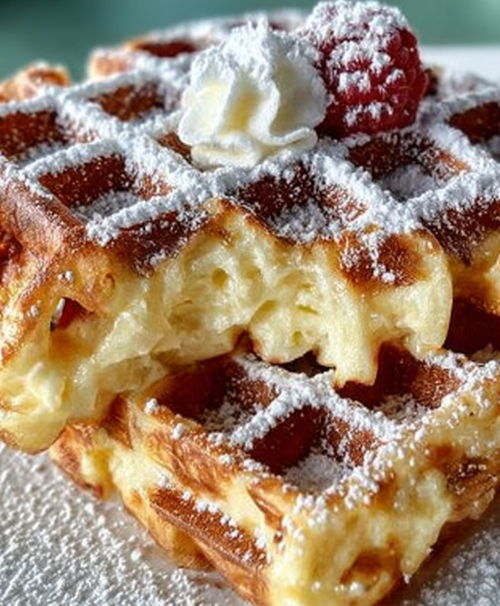 Amerikanische Käsekuchen Waffeln
