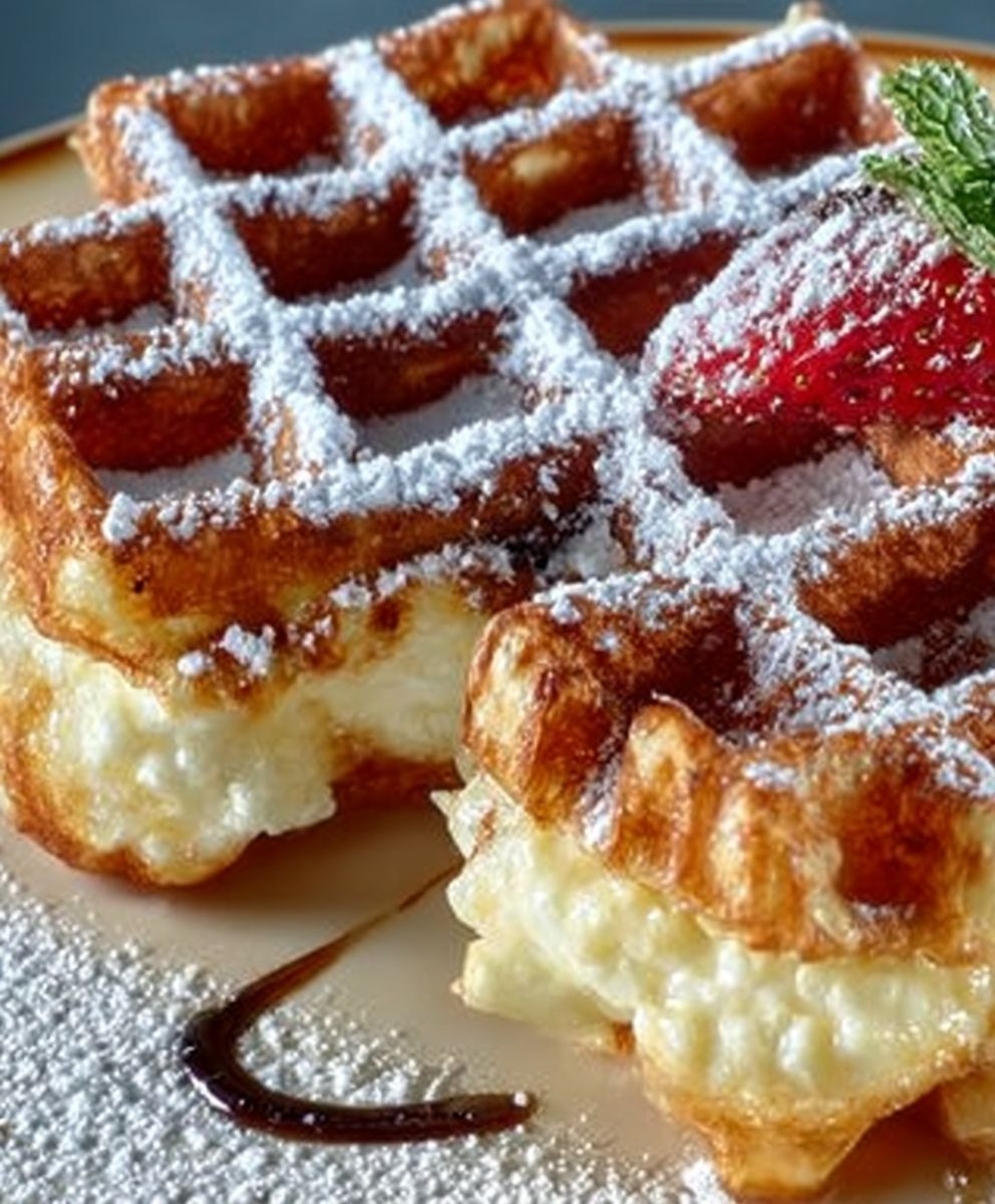 Amerikanische Käsekuchen Waffeln