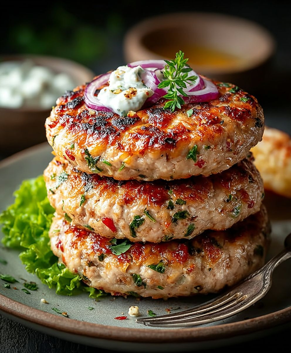 Griechische Hähnchen Burger