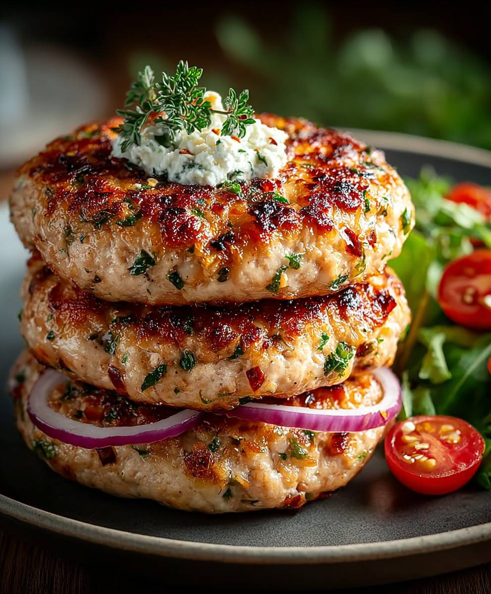 Griechische Hähnchen Burger