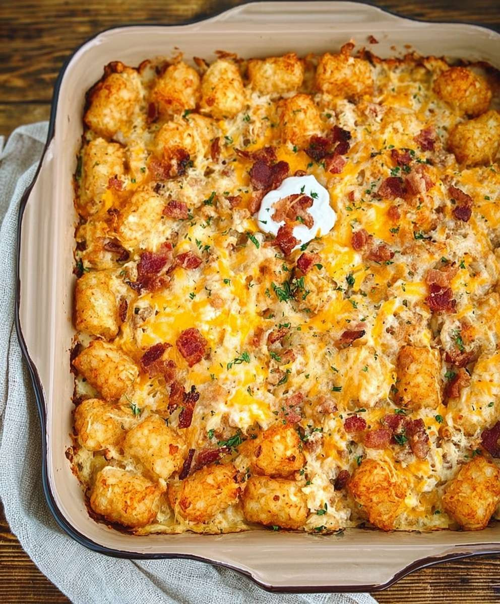 Hähnchen Tater Tot Auflauf