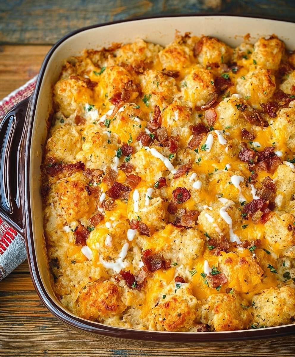 Hähnchen Tater Tot Auflauf