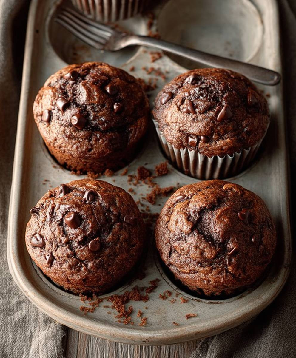 Schoko Joghurt Bananen Muffins