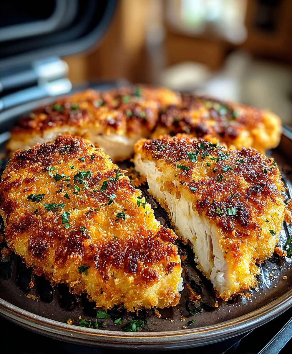 Air Fryer Parmesan Hähnchen