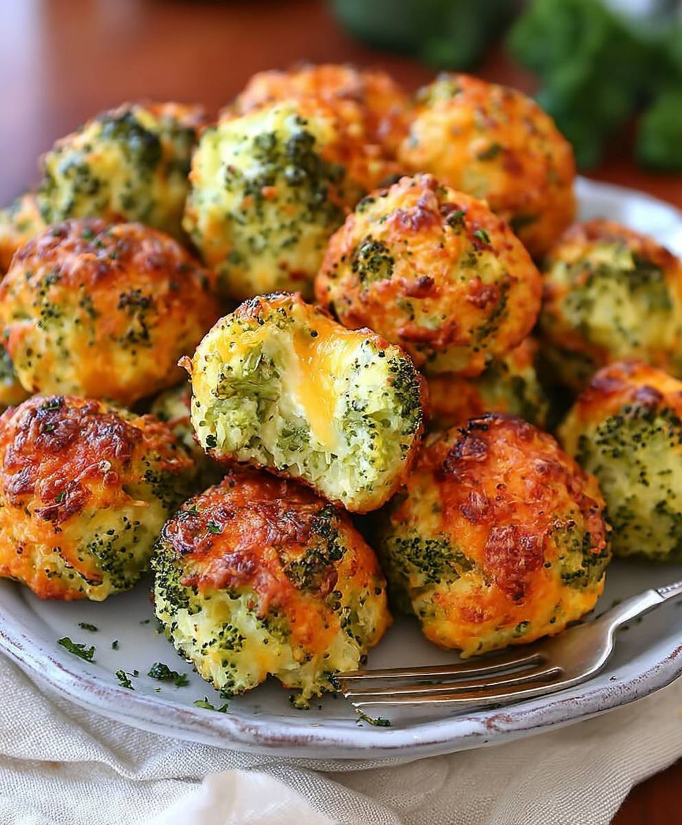 Brokkoli Käse Bällchen backen