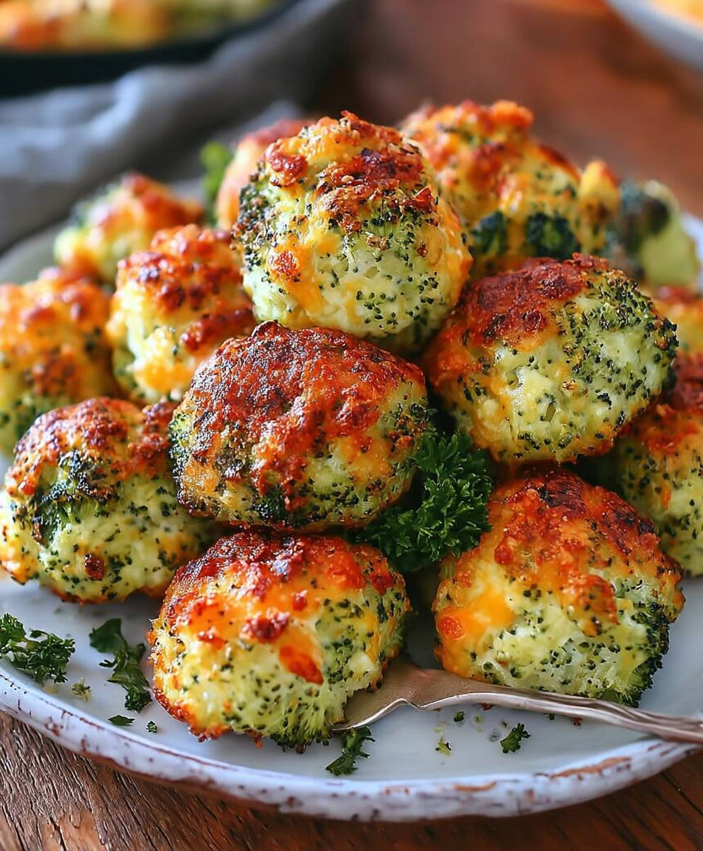 Brokkoli Käse Bällchen backen