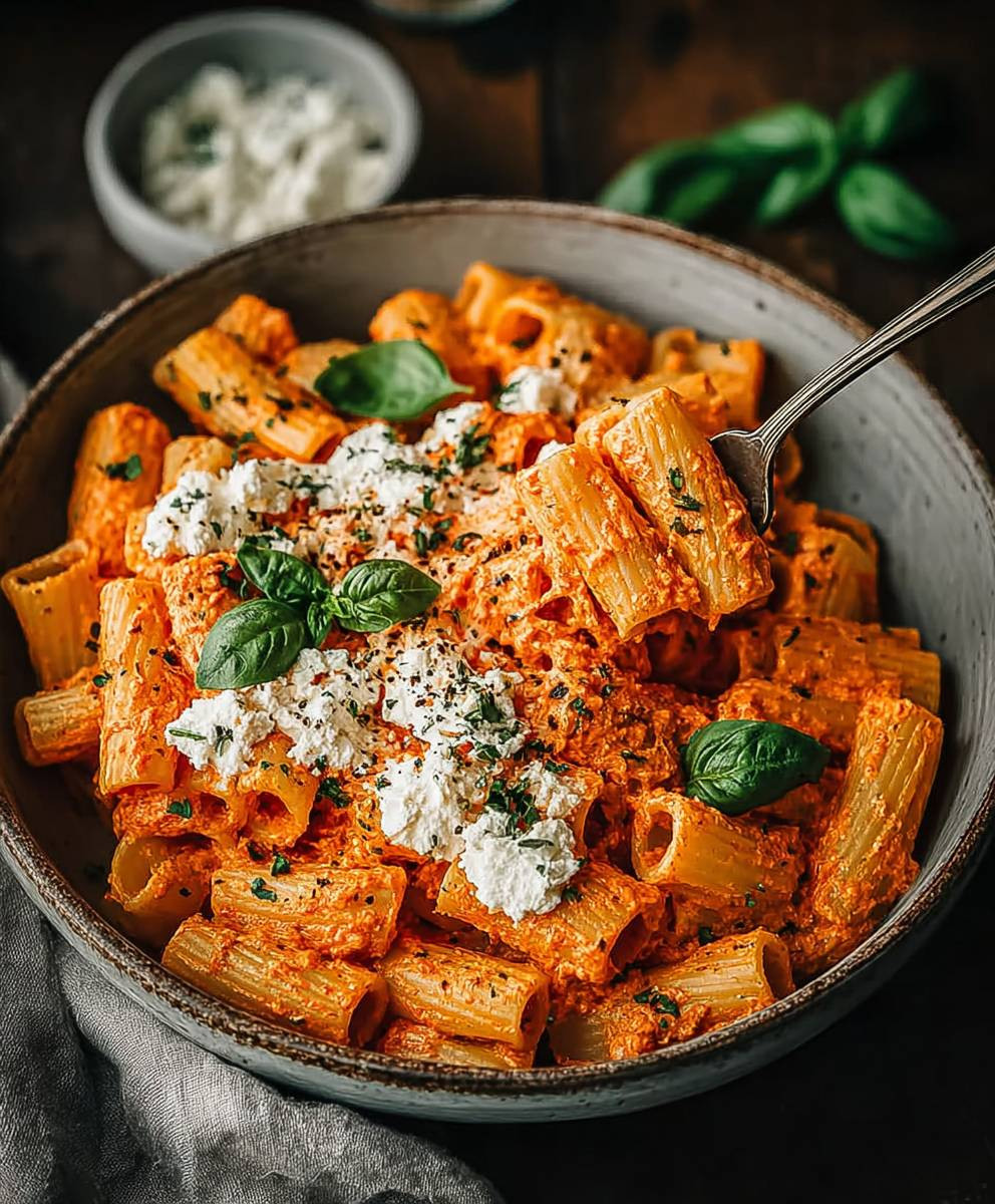 Protein Nudeln mit Hüttenkäse