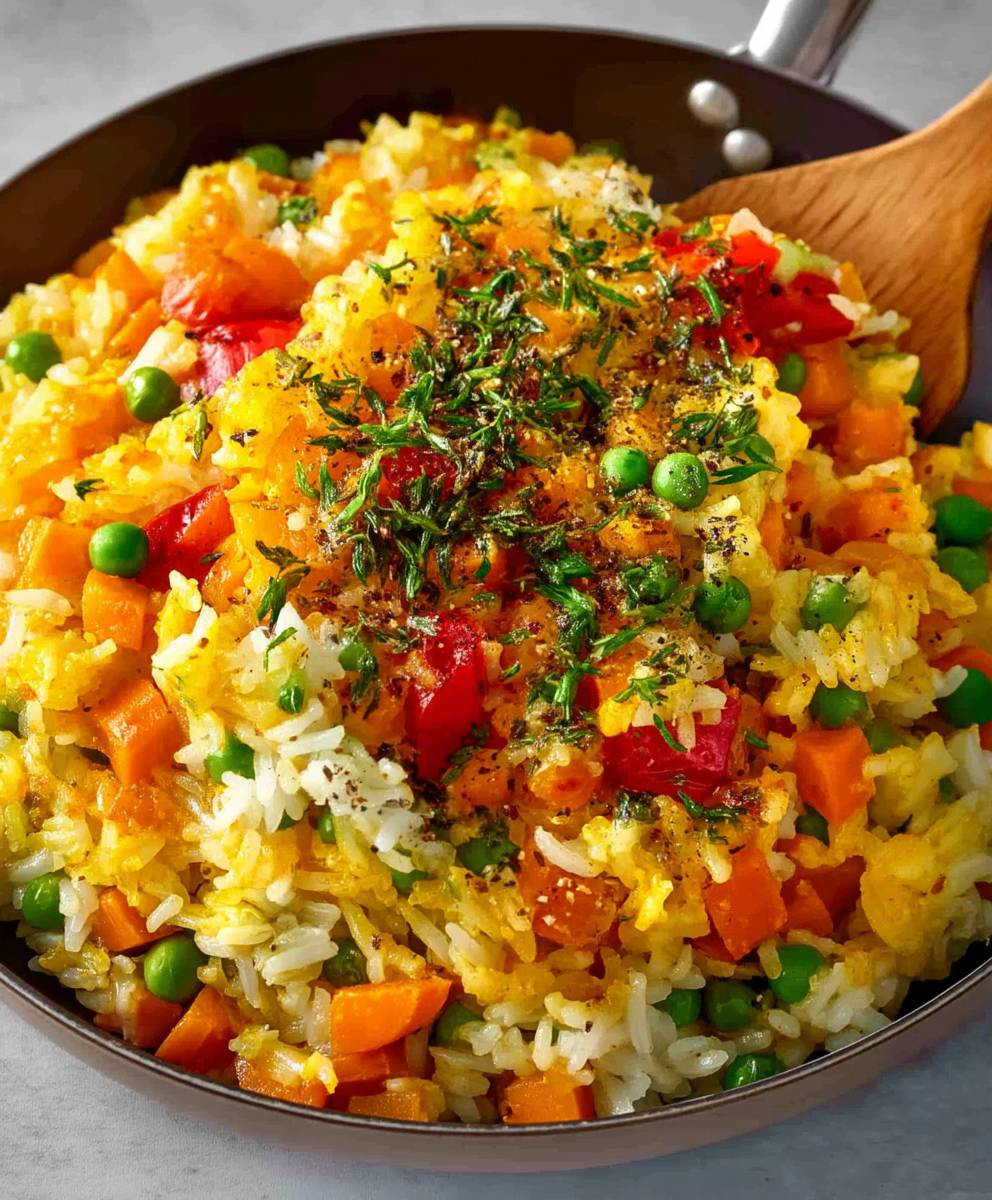Vegane Reispfanne Gemüse