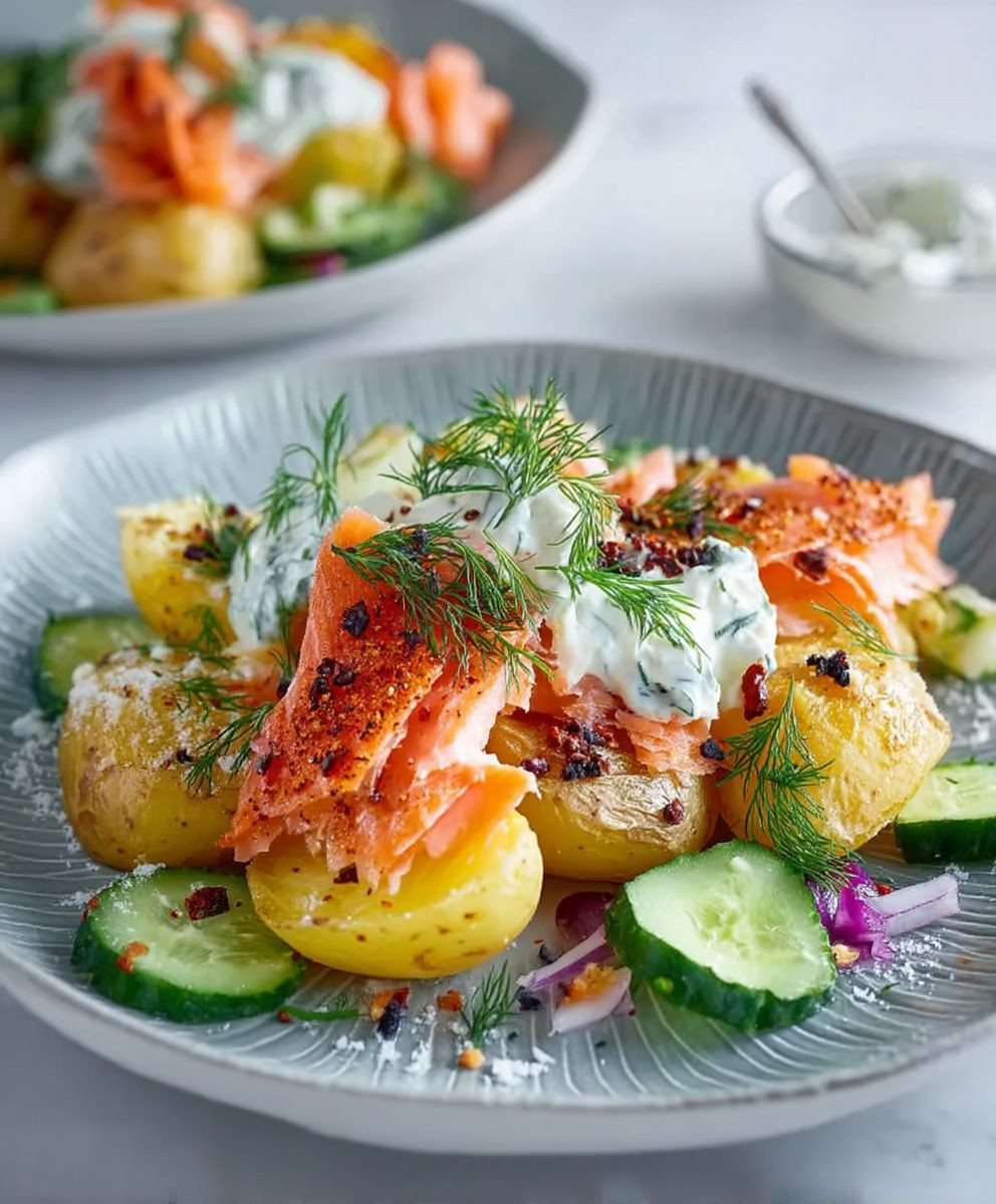 Ofenkartoffeln mit Räucherlachs