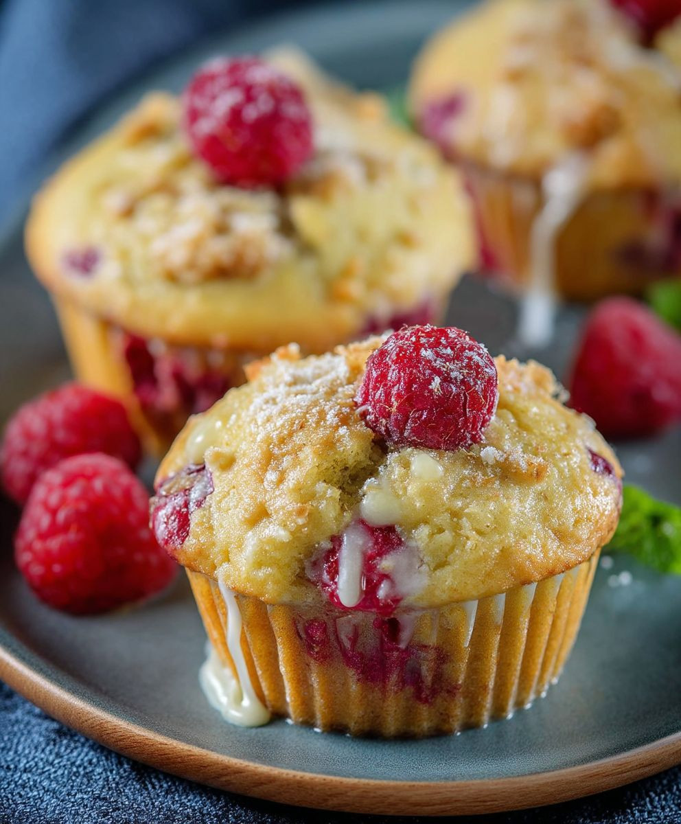 Himbeer Muffins weiße Schokolade