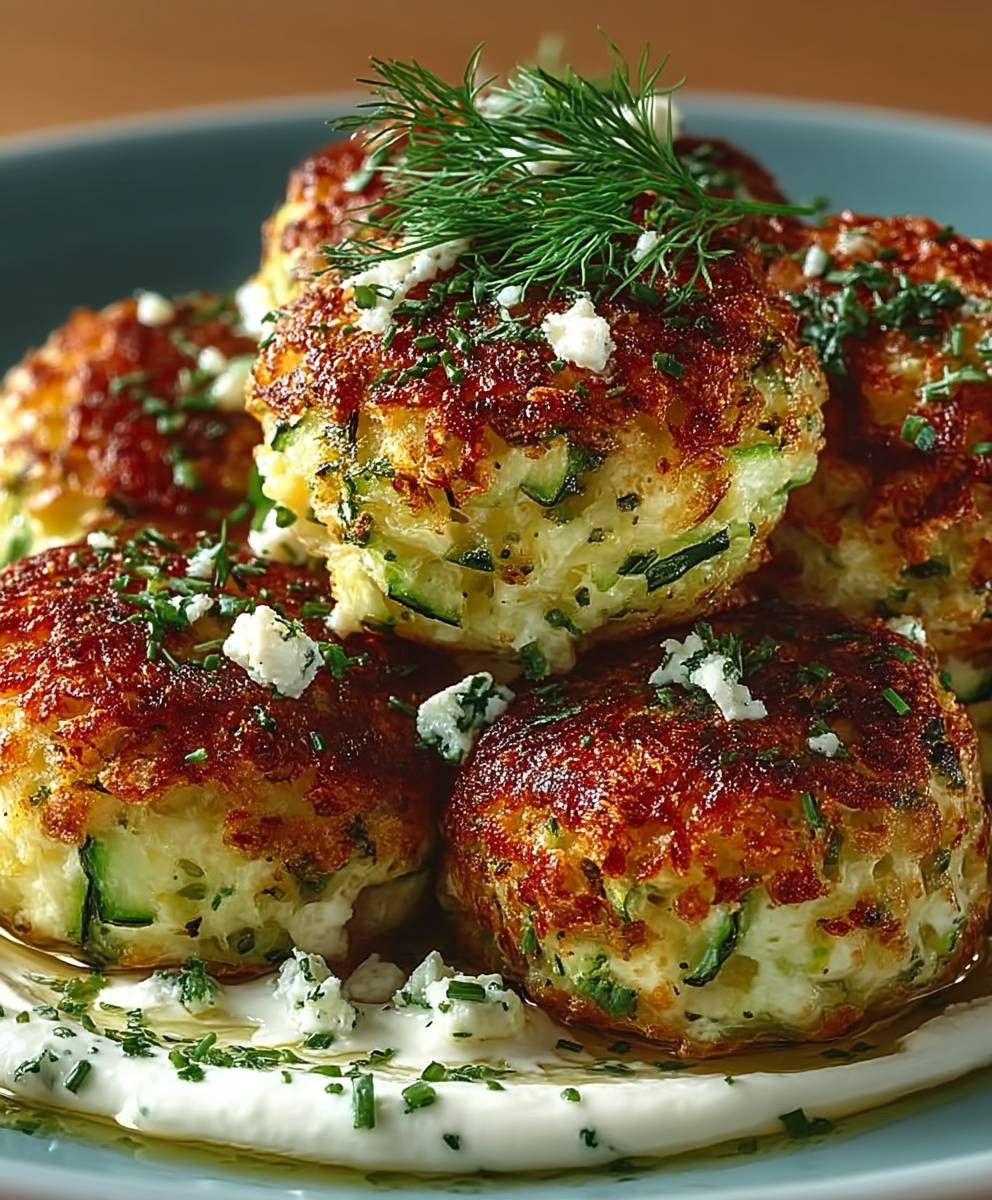 Zucchini Feta Bällchen