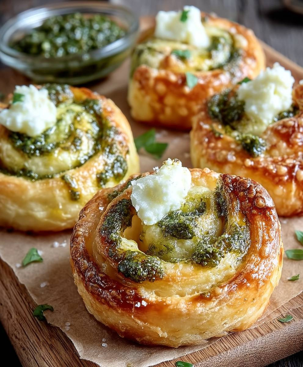 Pizzaschnecken Pesto Mozzarella