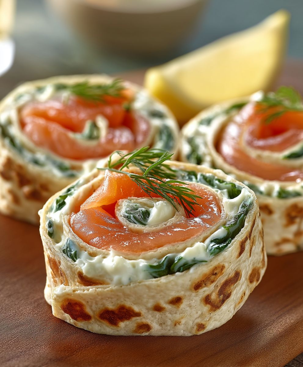 Räucherlachs Röllchen Frischkäse