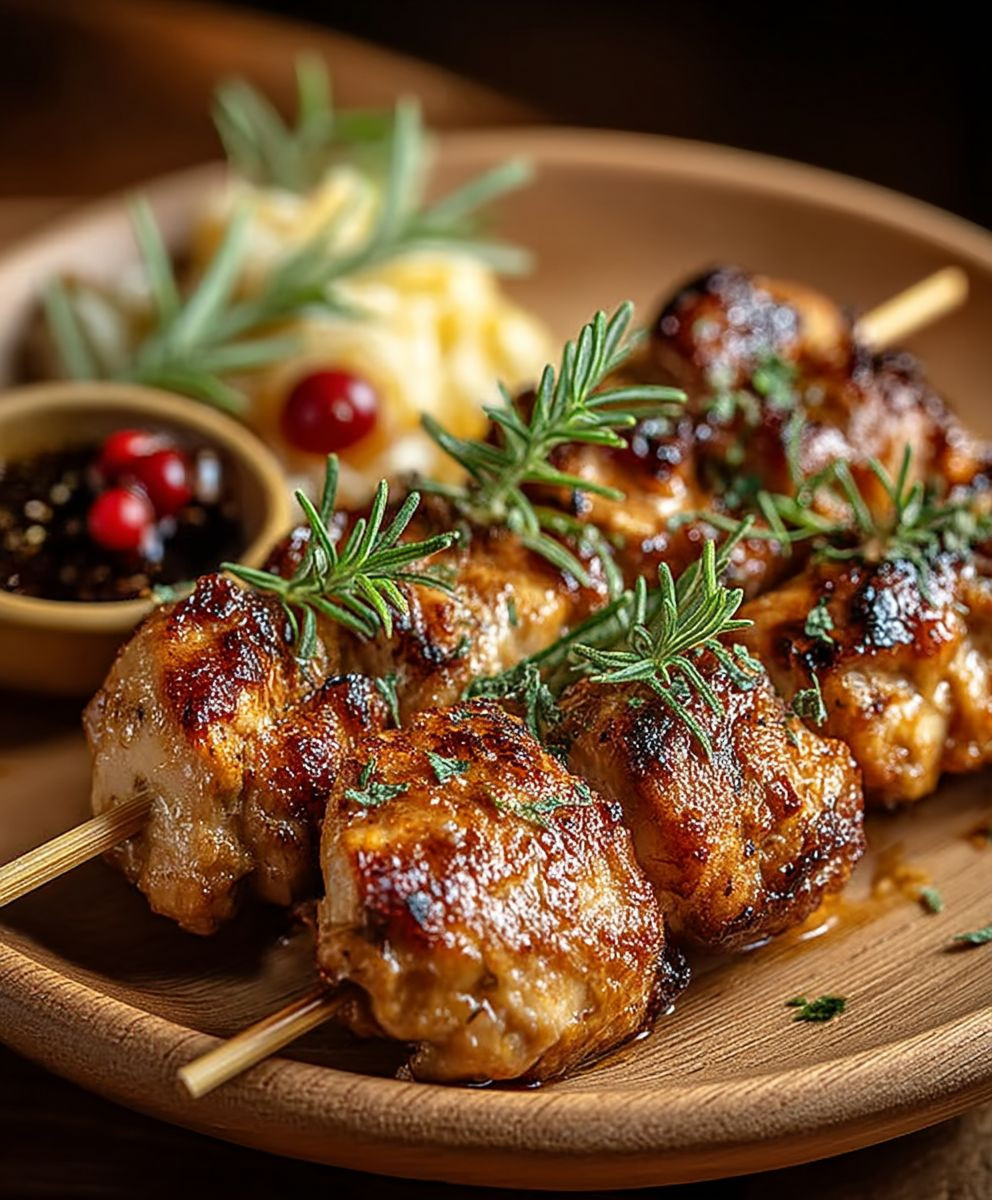 Hähnchenspieße Heißluftfritteuse