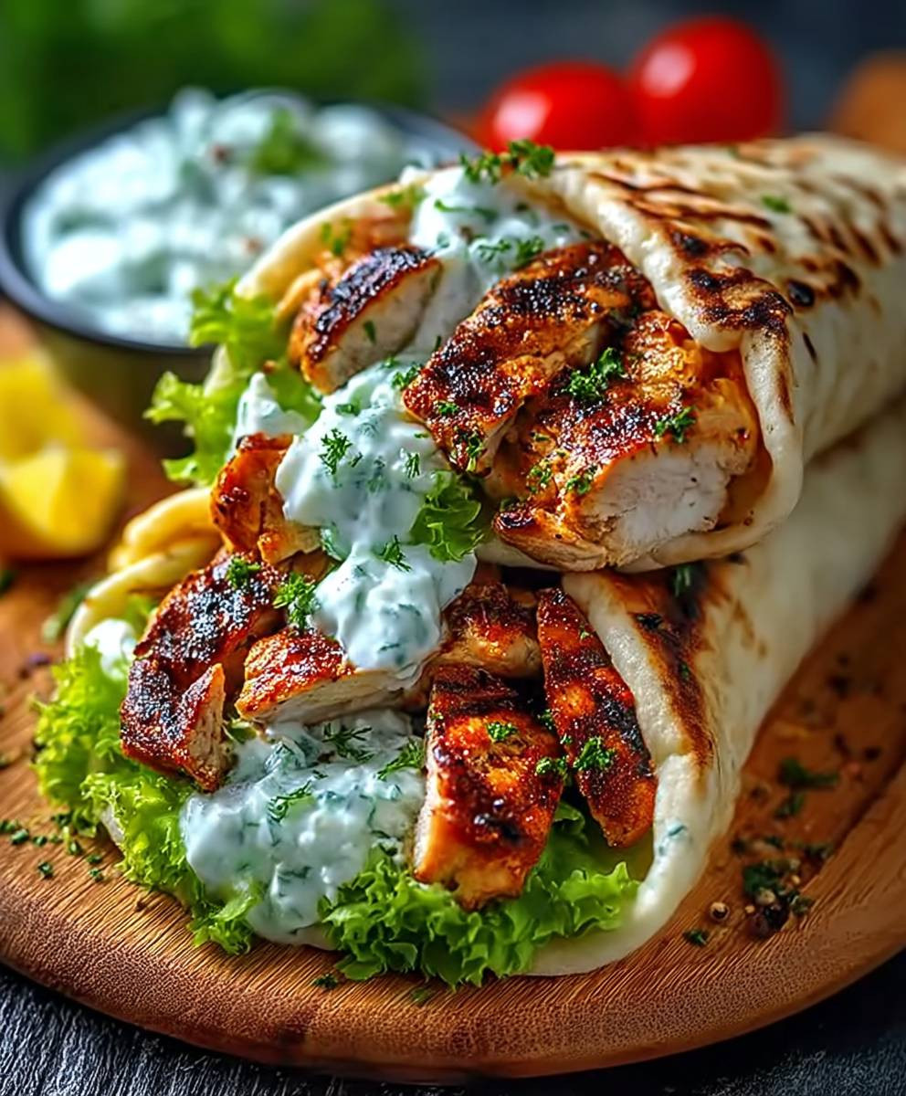 Mediterranes Hähnchen Gyros