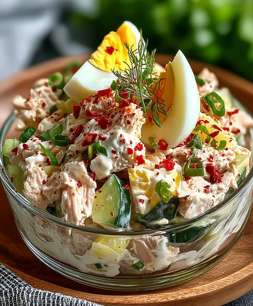 Thunfischsalat mit Ei Joghurt