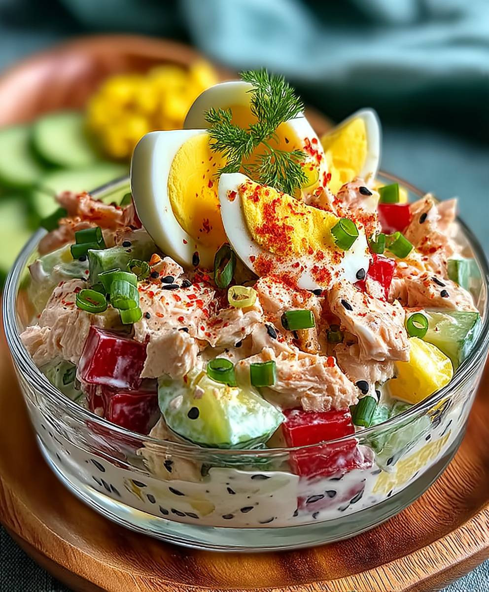 Thunfischsalat mit Ei Joghurt