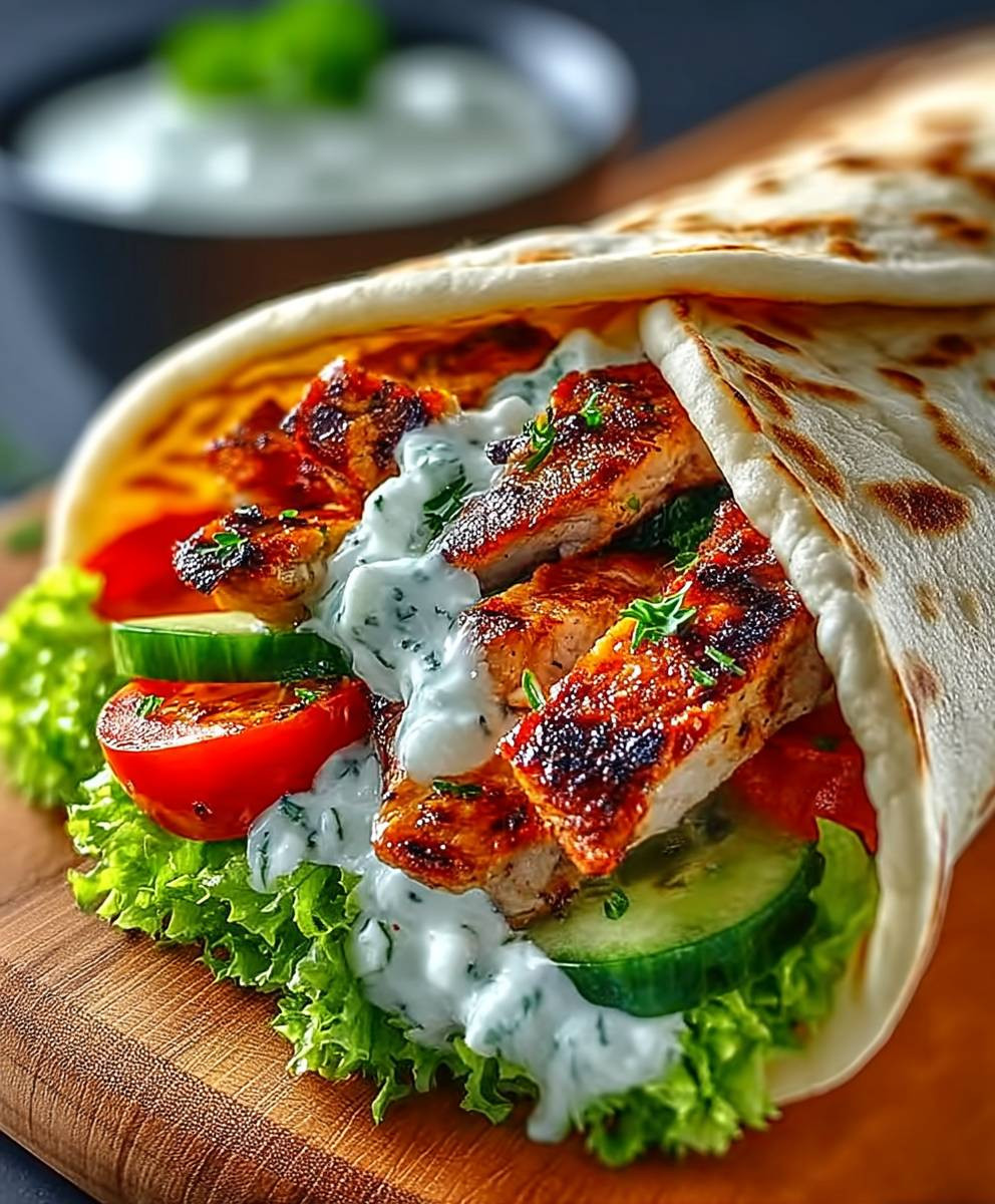Mediterranes Hähnchen Gyros
