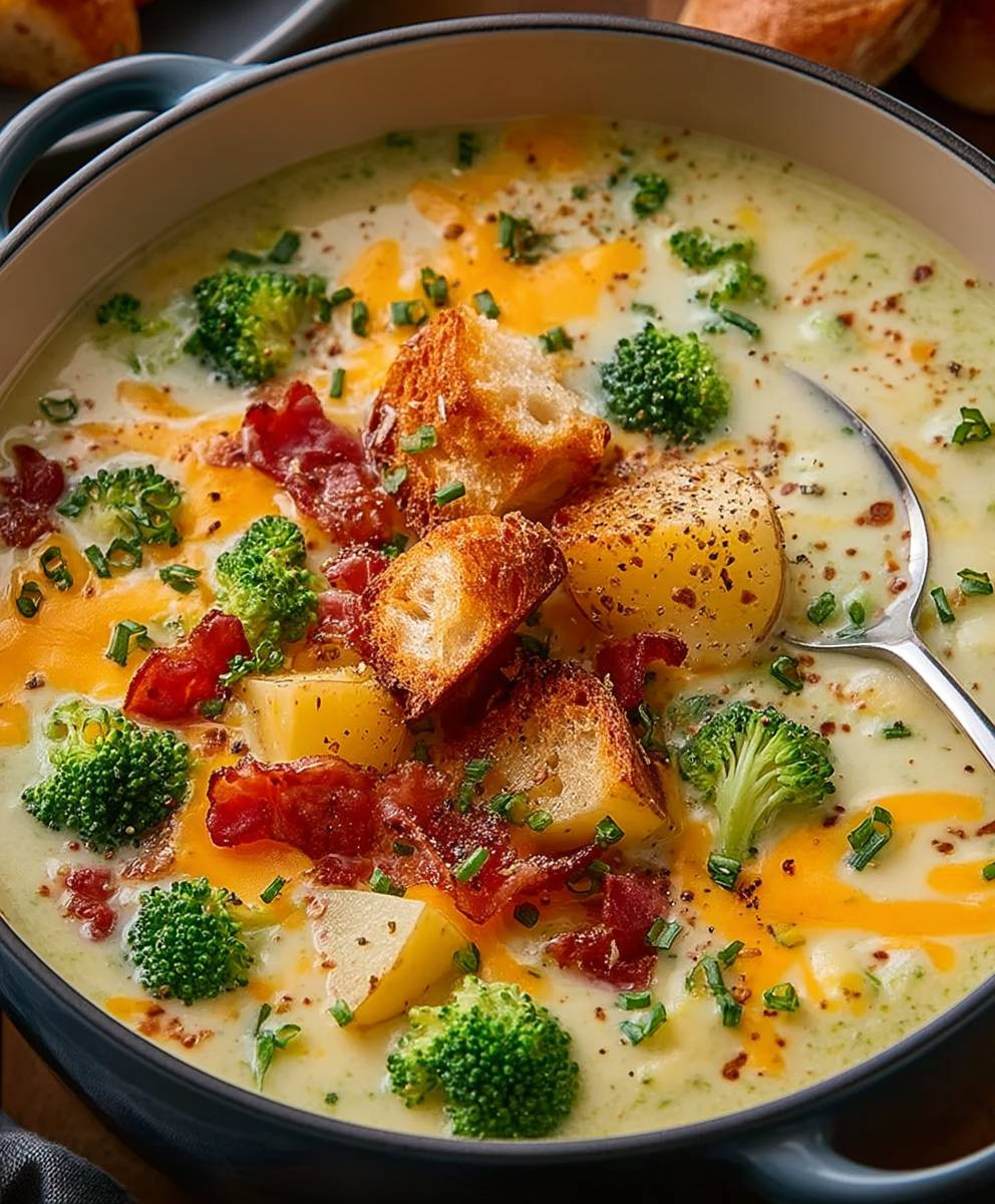 Brokkolisuppe Käse Kartoffeln