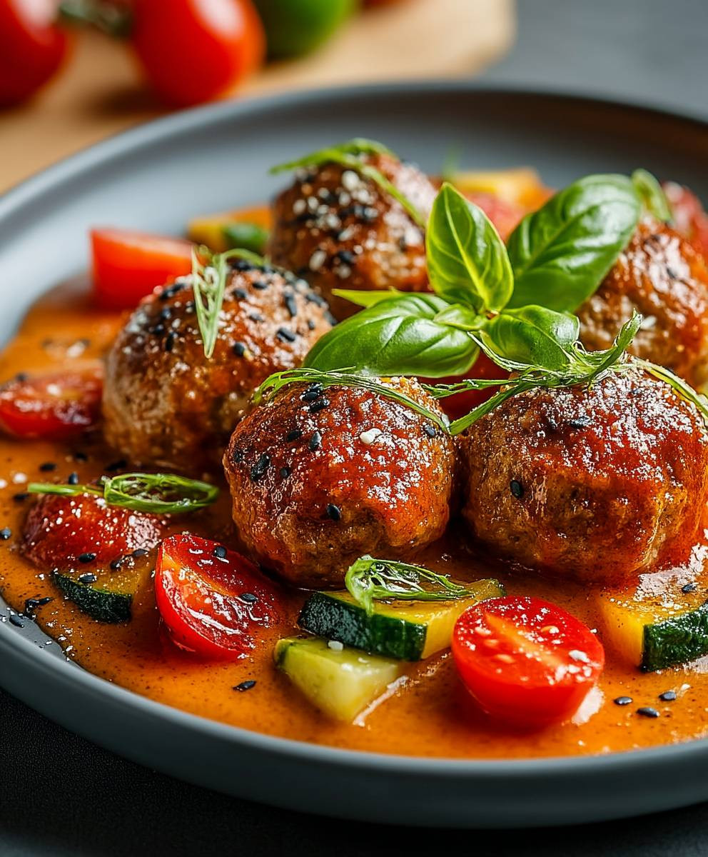 Mediterrane Hackbällchen Tomatensoße