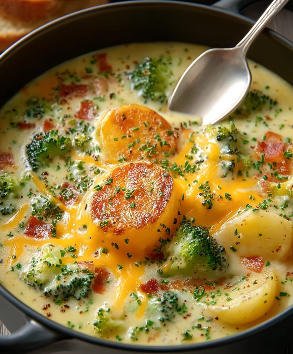 Brokkolisuppe Käse Kartoffeln