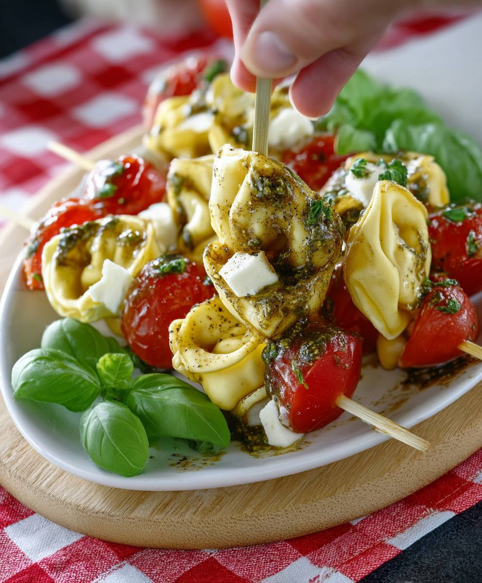 Italienische Tortellini Spieße