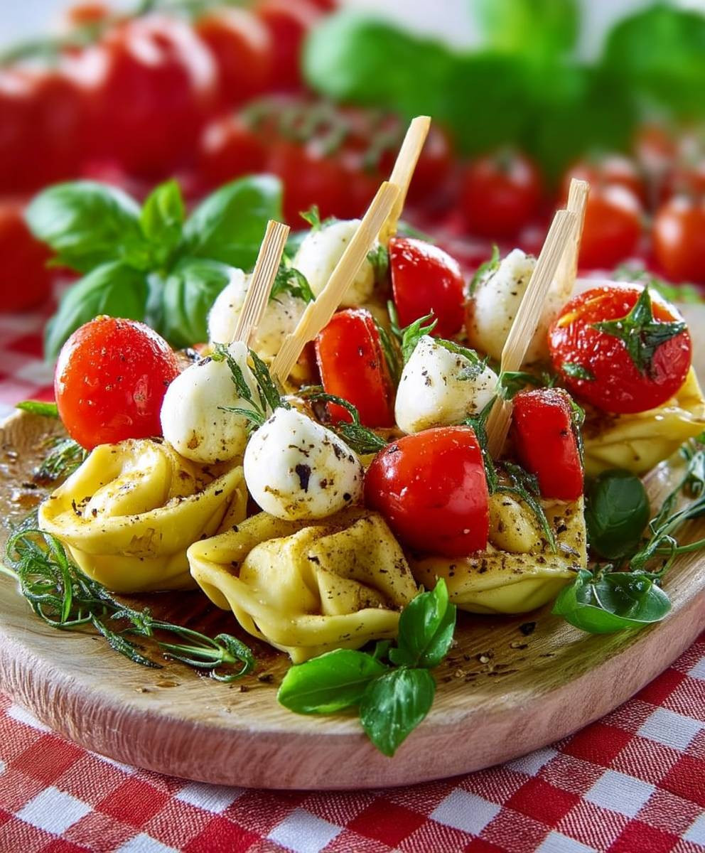 Italienische Tortellini Spieße