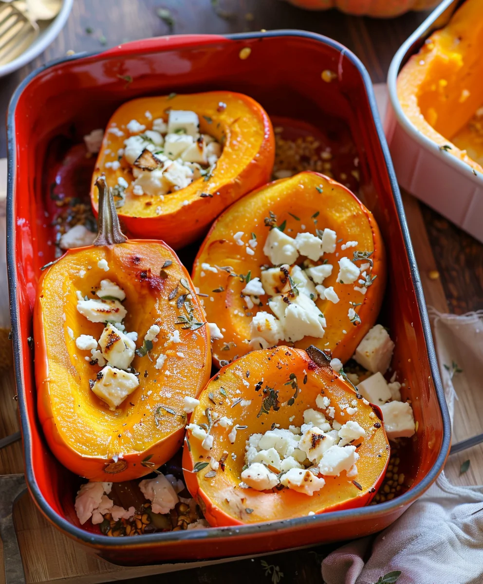 Köstlicher Ofenkürbis mit Feta: Einfaches Rezept genießen!