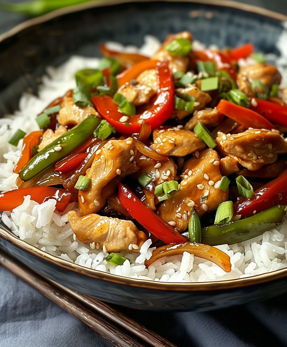 Chinesische Hähnchenpfanne mit Reis – Einfach & Lecker