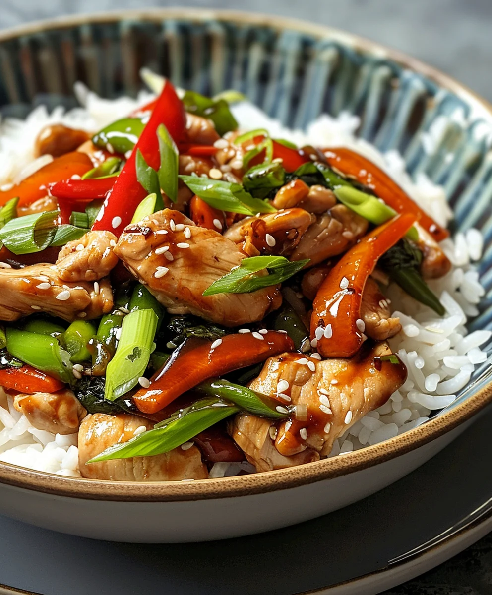 Chinesische Hähnchenpfanne mit Reis – Einfach & Lecker