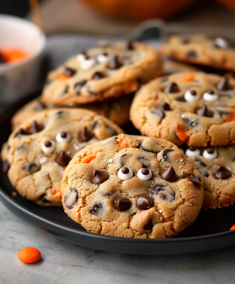 Gruselig gute Halloween Chocolate Chip Cookies für deine Party!
