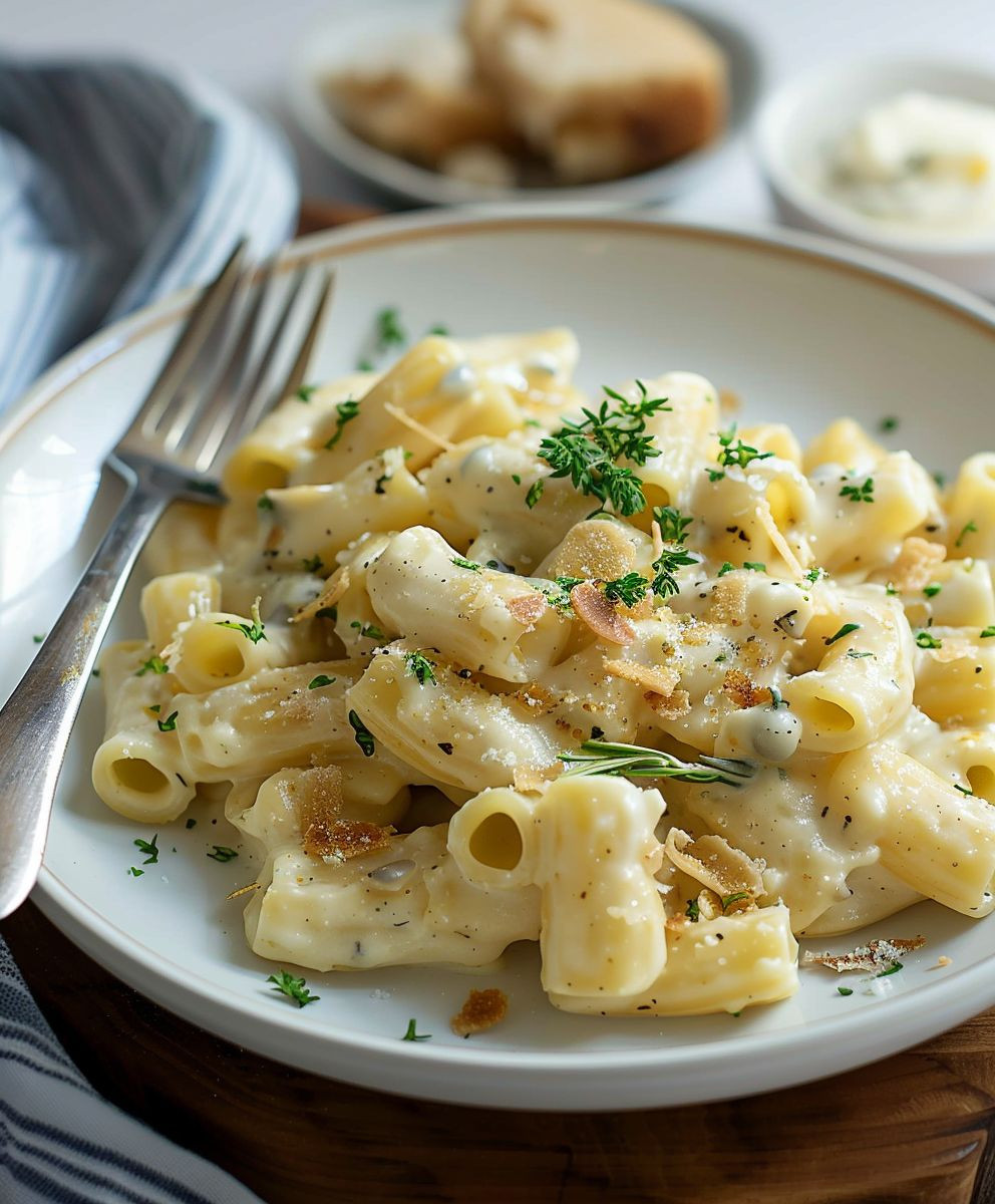 Cremige Knoblauch Pasta