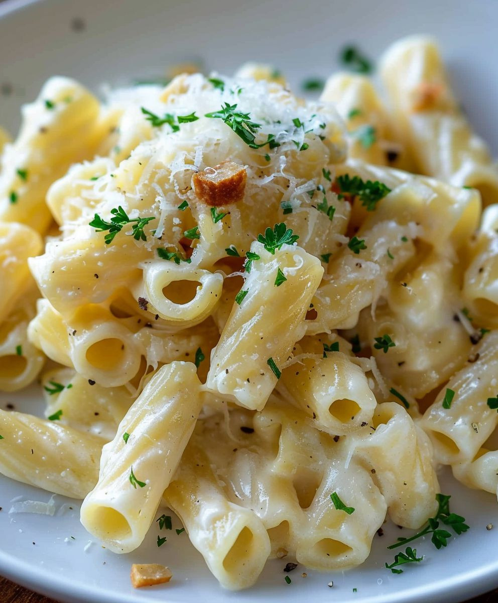 Cremige Knoblauch Pasta