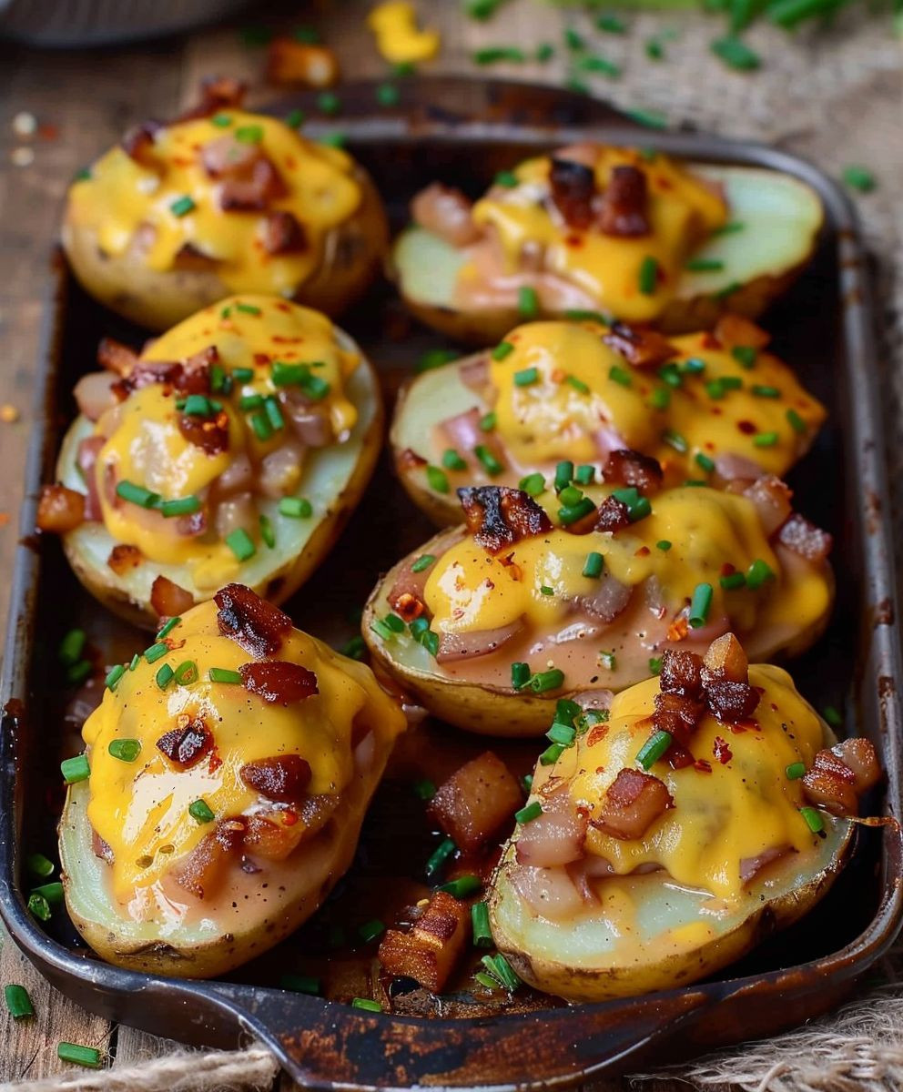 Gefüllte Ofenkartoffeln backen