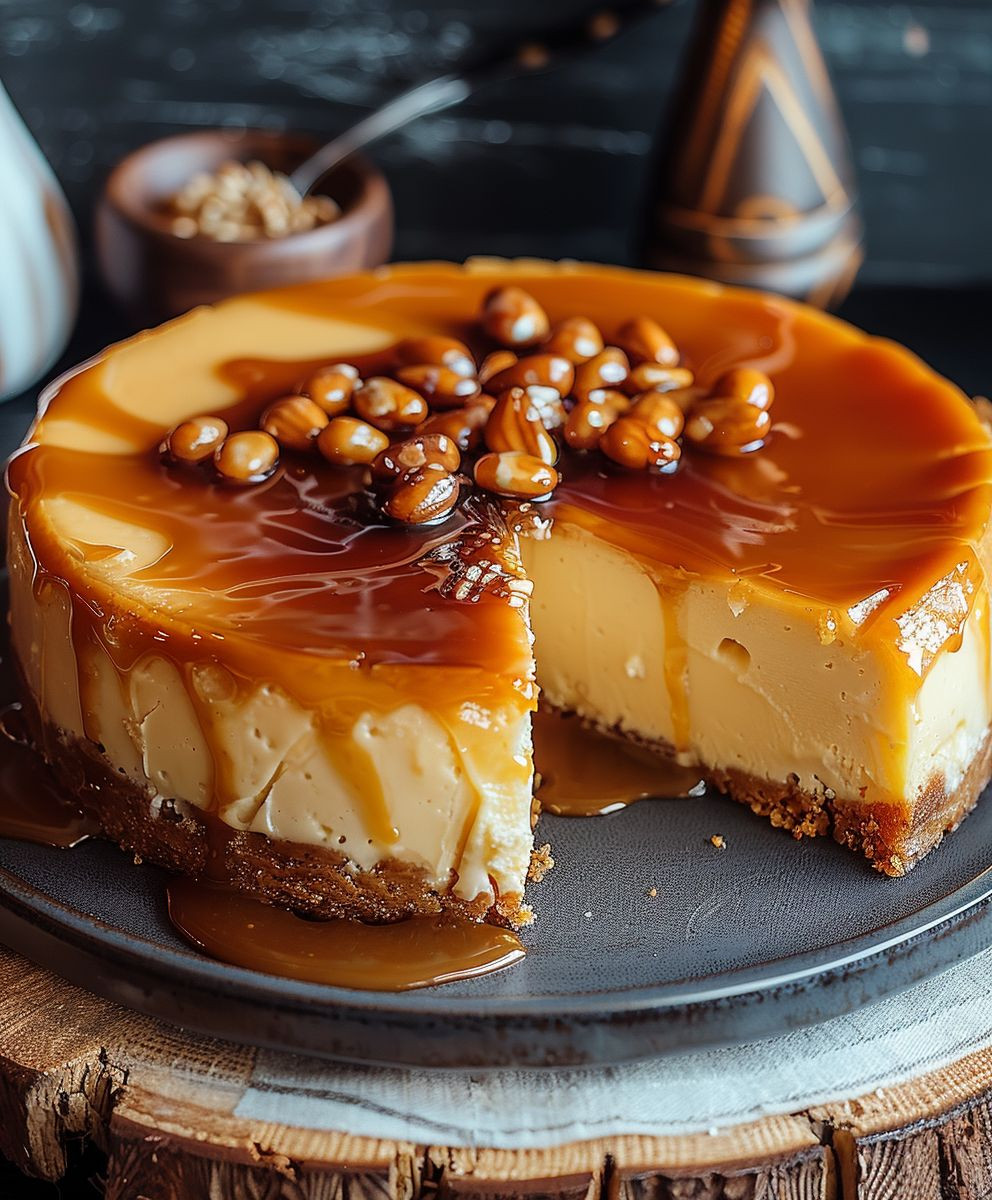 Salzkaramell Käsekuchen backen