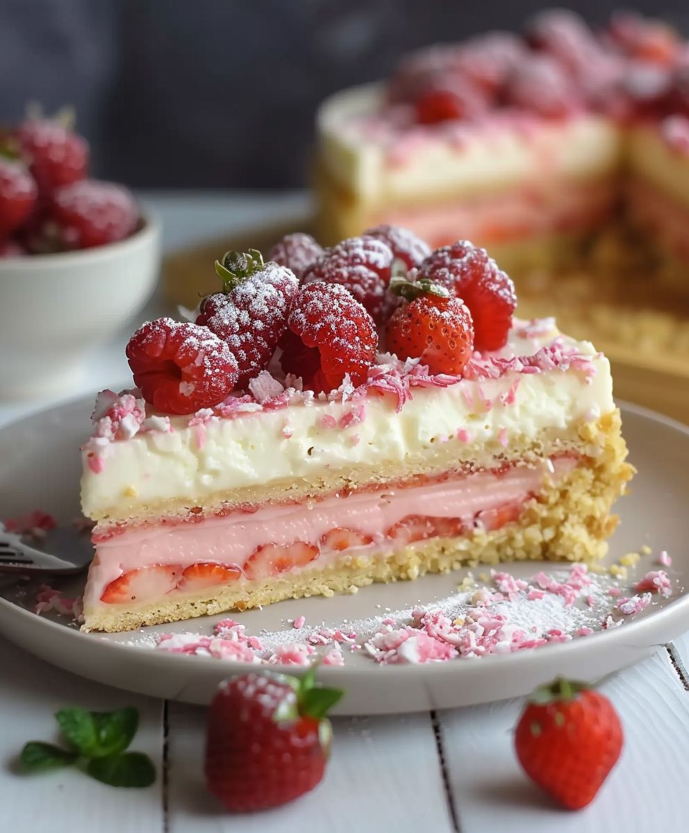 Erdbeer Käsekuchen ohne Backen