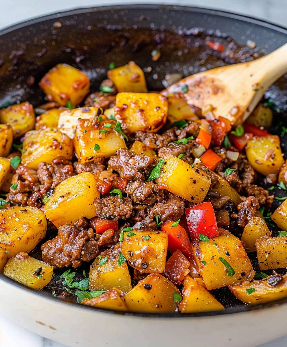 Kartoffelpfanne mit Hackfleisch