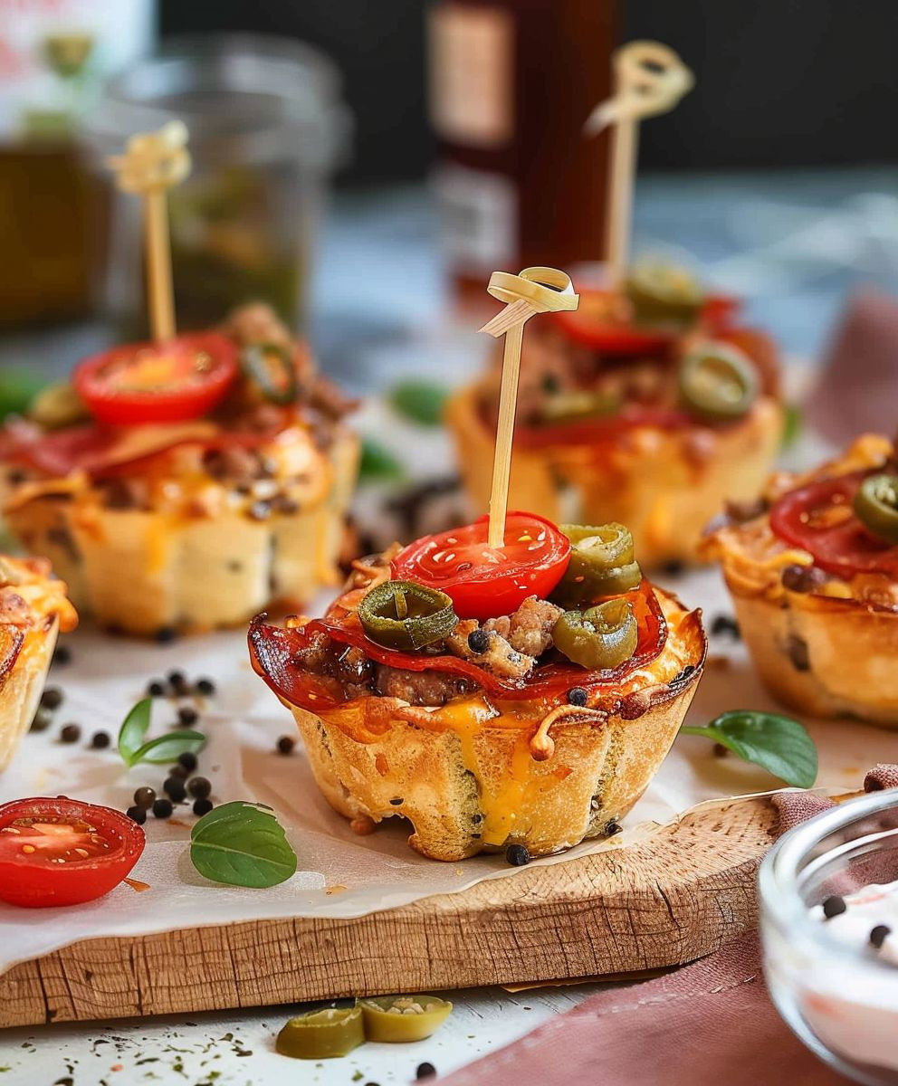 Cheeseburger Muffins Pizzateig