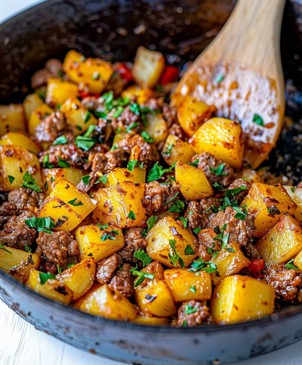 Kartoffelpfanne mit Hackfleisch