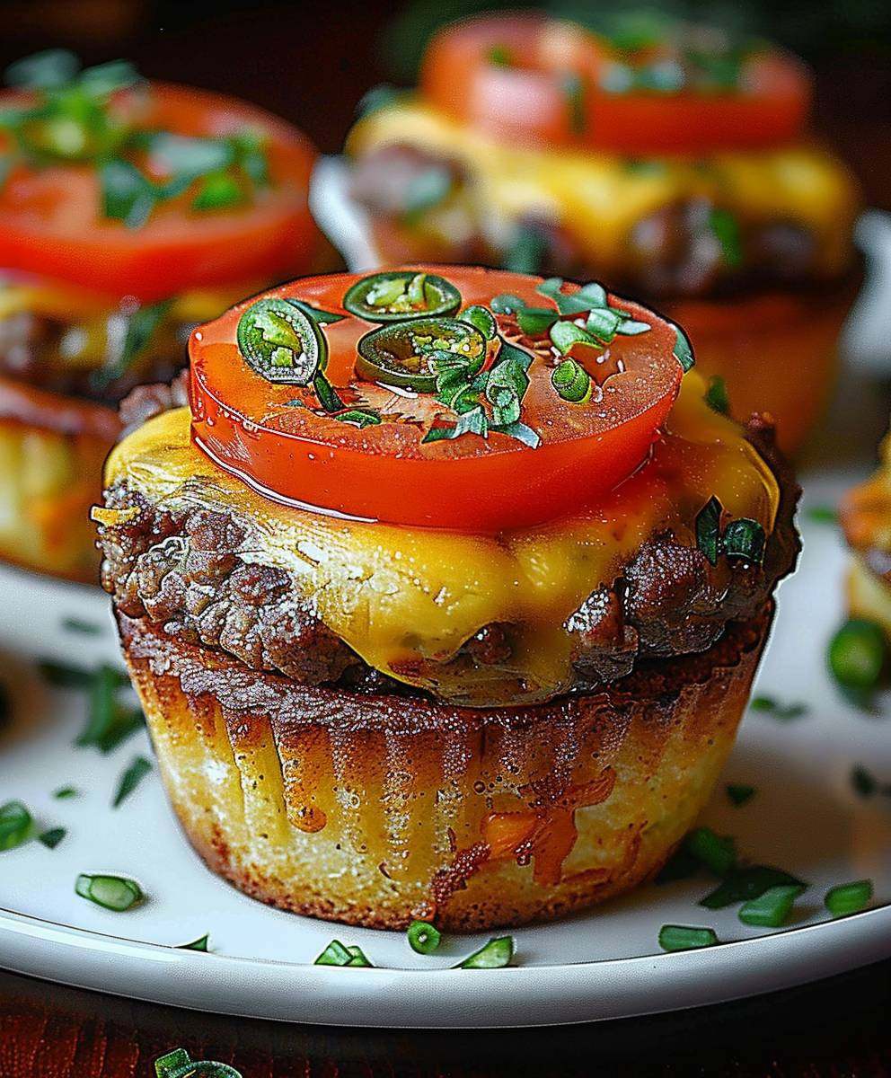 Cheeseburger Muffins backen