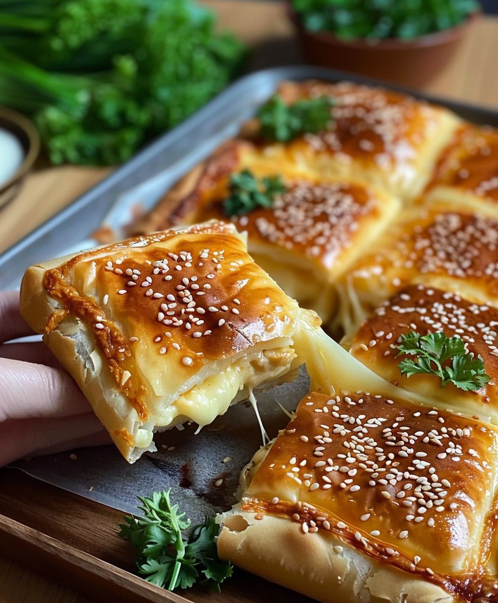 Käse Schinken Blätterteigtaschen