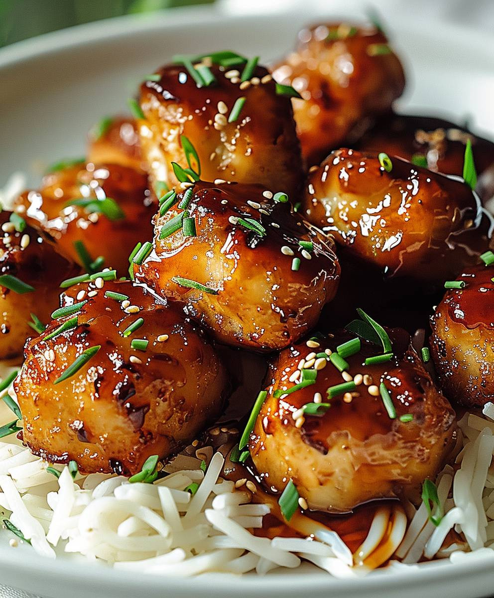 Karamellisiertes Sesam Hähnchen