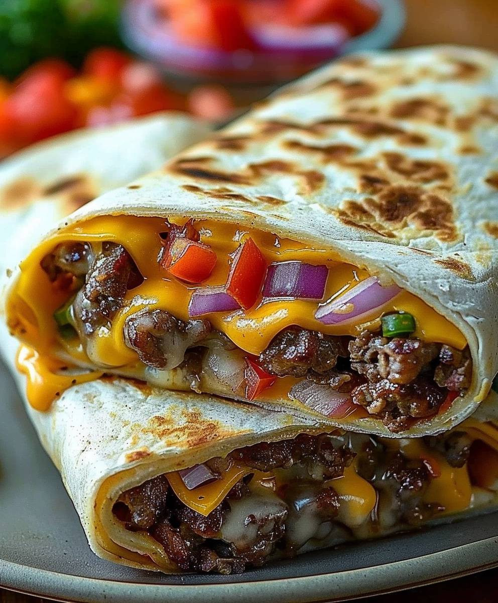 Cheeseburger Wraps Familie