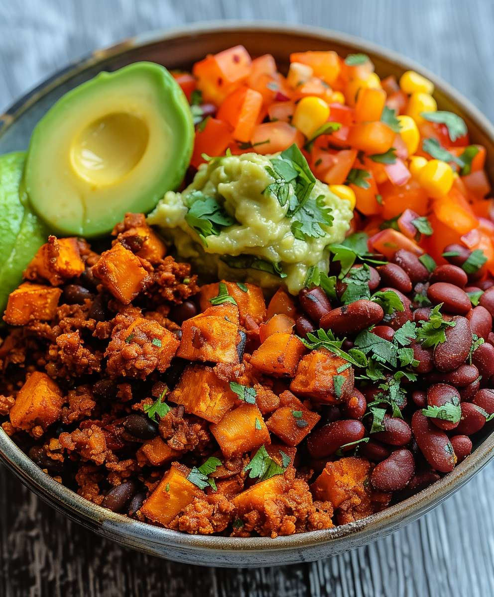 Süßkartoffel Burrito Bowl