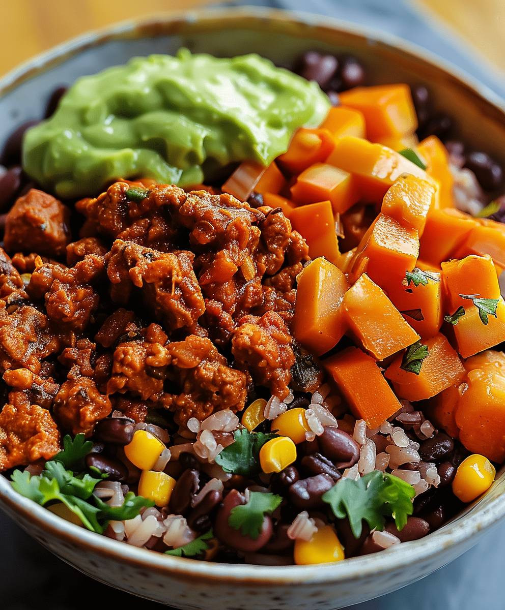 Süßkartoffel Burrito Bowl