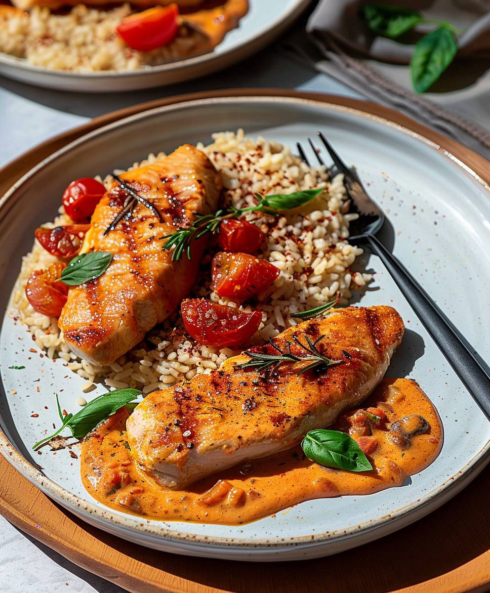 Hähnchenfilet Frischkäse Parmesan Soße